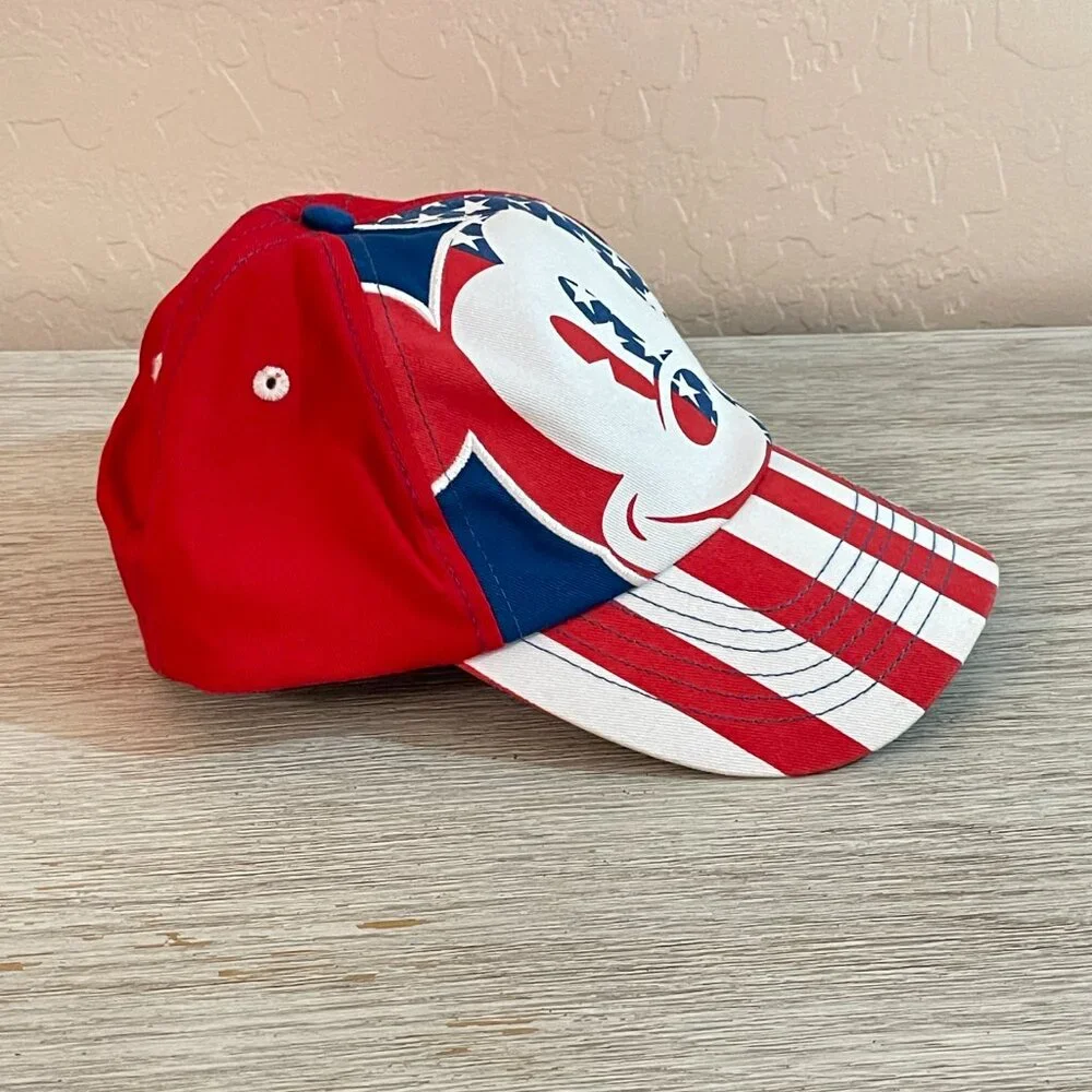 New Disney Parks Hat Cap Youth All American Mickey Mouse Red White Blue Unisex